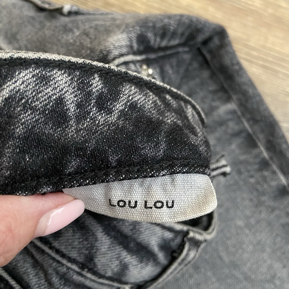 SLVRLAKE Lou Lou Slim Straight Jeans In River‎ Moon Grey Wash Size 26 - Picture 5 of 9